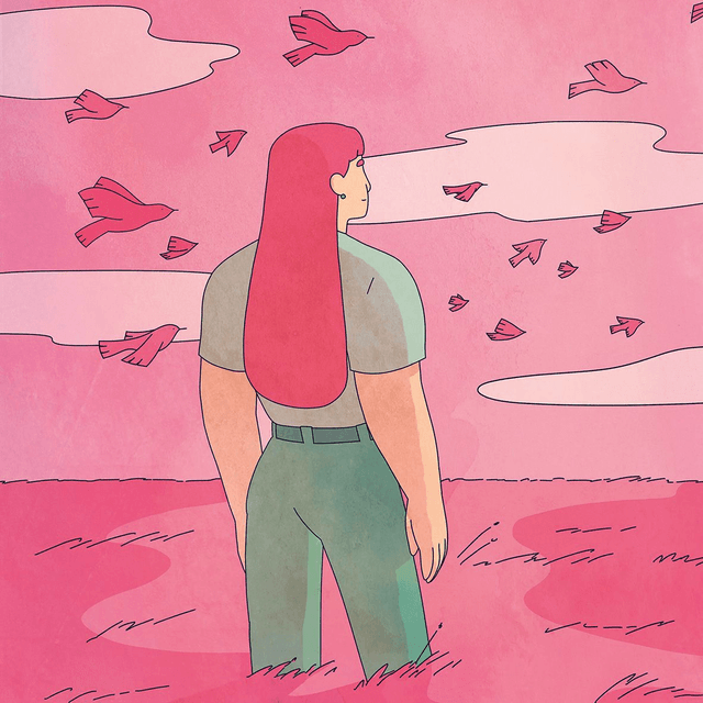 Illustration A6 - Campagne rose