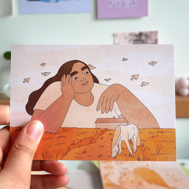 Illustration A6 - Campagne orange