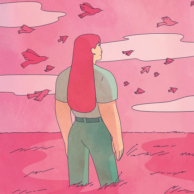 Illustration A6 - Campagne rose